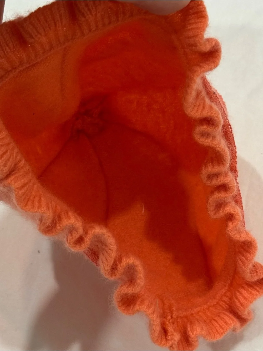 Cozy Orange Butterfly Pom-Top Beanie for Kids